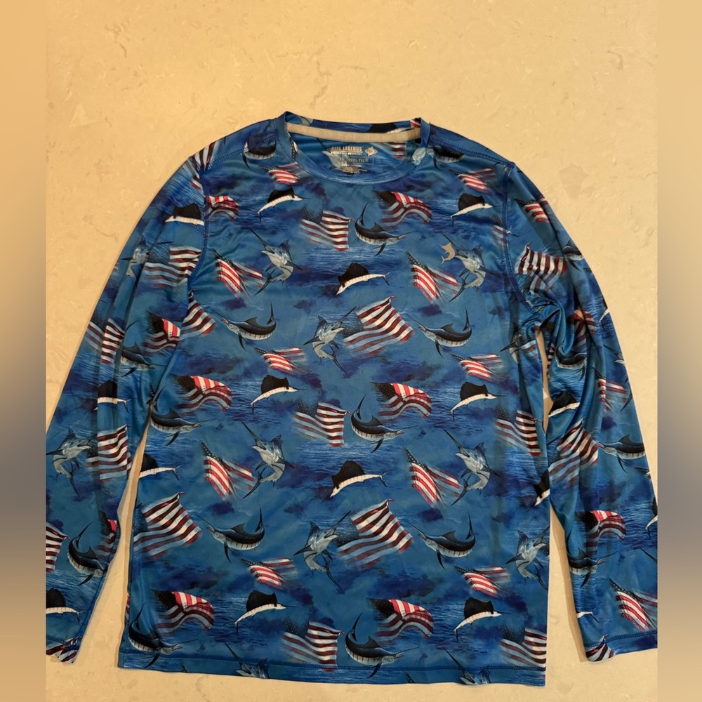 Reel Legends Performance Outfitters Long Sleeve Shirt Size M(10/12)